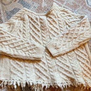 Zara Cozy Cream Cable Knit Sweater